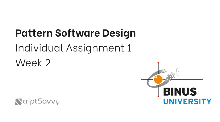 Pattern Software Design - Tugas Personal ke-1 Week 2